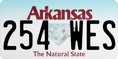 AR license plate 254WES