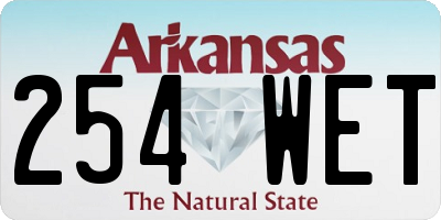 AR license plate 254WET