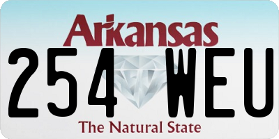AR license plate 254WEU