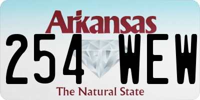AR license plate 254WEW