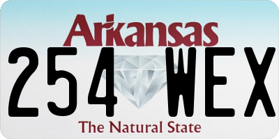 AR license plate 254WEX