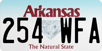 AR license plate 254WFA