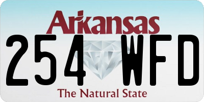 AR license plate 254WFD