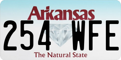 AR license plate 254WFE