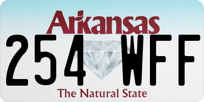 AR license plate 254WFF