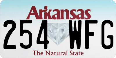 AR license plate 254WFG