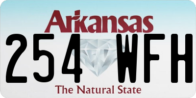 AR license plate 254WFH