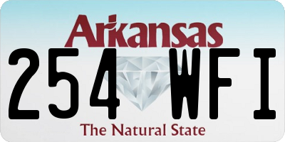AR license plate 254WFI