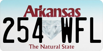AR license plate 254WFL