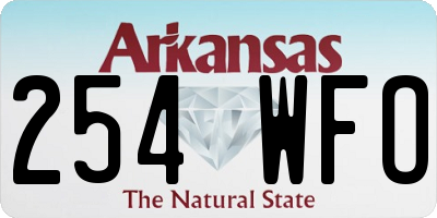 AR license plate 254WFO