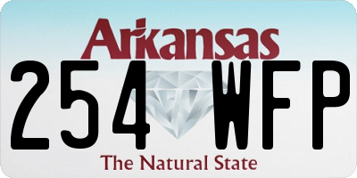 AR license plate 254WFP