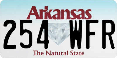 AR license plate 254WFR