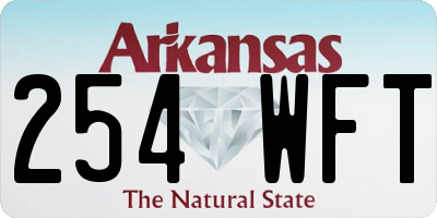 AR license plate 254WFT