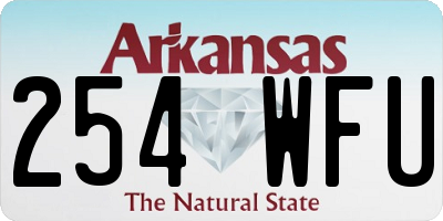 AR license plate 254WFU