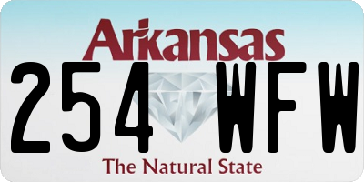 AR license plate 254WFW