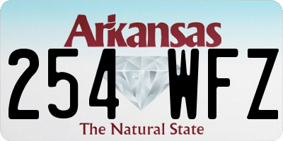 AR license plate 254WFZ