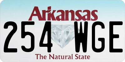 AR license plate 254WGE