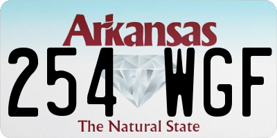 AR license plate 254WGF