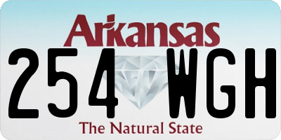 AR license plate 254WGH