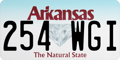 AR license plate 254WGI