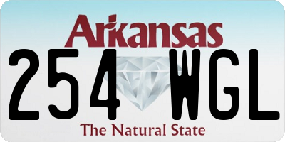 AR license plate 254WGL