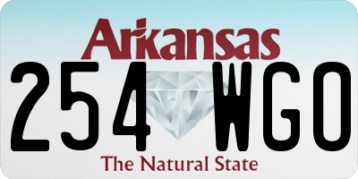 AR license plate 254WGO