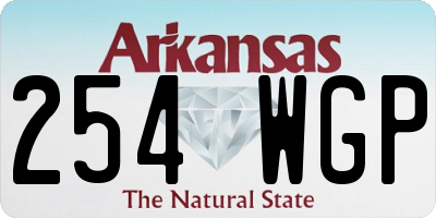 AR license plate 254WGP