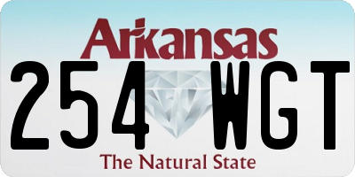 AR license plate 254WGT