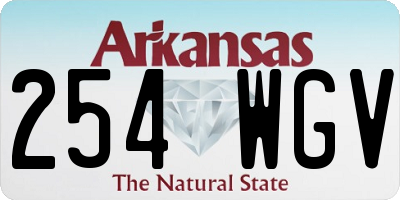 AR license plate 254WGV