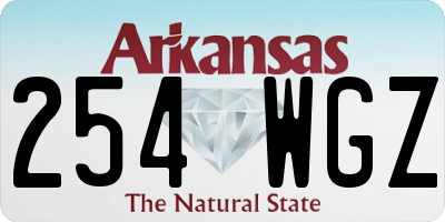 AR license plate 254WGZ
