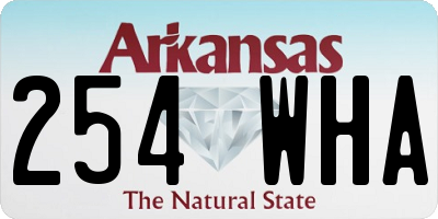AR license plate 254WHA