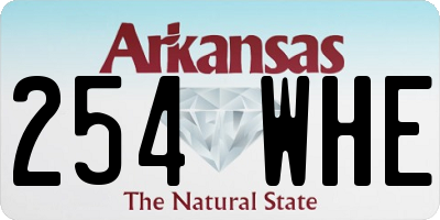 AR license plate 254WHE
