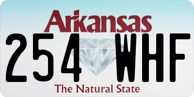 AR license plate 254WHF