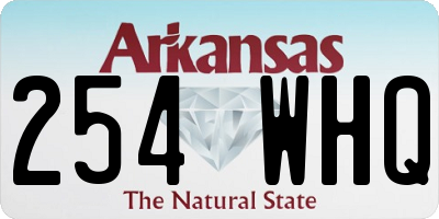 AR license plate 254WHQ