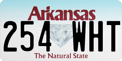 AR license plate 254WHT