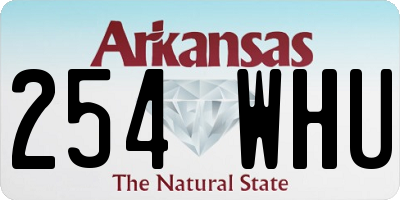 AR license plate 254WHU