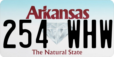 AR license plate 254WHW