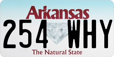 AR license plate 254WHY