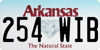 AR license plate 254WIB