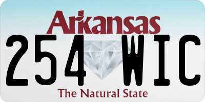 AR license plate 254WIC