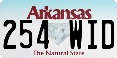 AR license plate 254WID