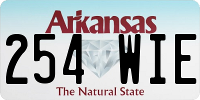 AR license plate 254WIE