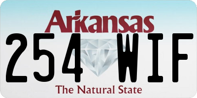 AR license plate 254WIF