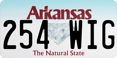 AR license plate 254WIG