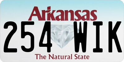 AR license plate 254WIK