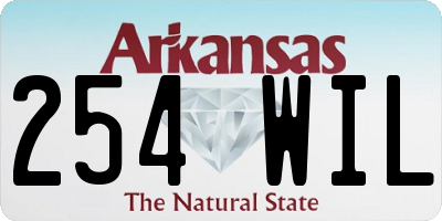 AR license plate 254WIL