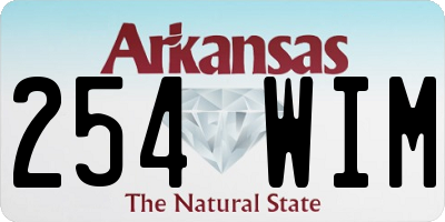 AR license plate 254WIM