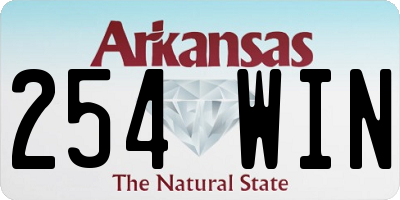 AR license plate 254WIN