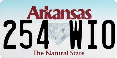 AR license plate 254WIO
