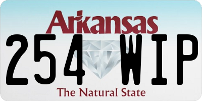 AR license plate 254WIP